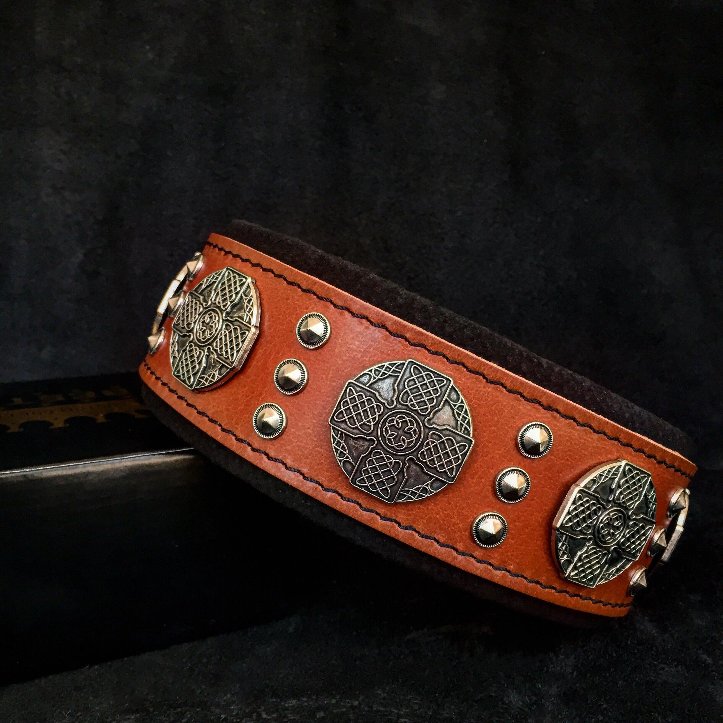 Bestia Maximus Silver Dog Collar | Handcrafted European Leather | Heavy-Duty | M–XXL