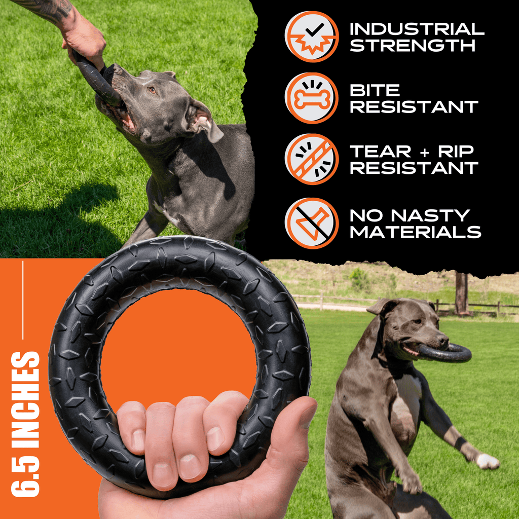 Monster K9 Diamond Ring Dog Toy | Military-Grade Rubber | Made in USA | Lifetime Guarantee