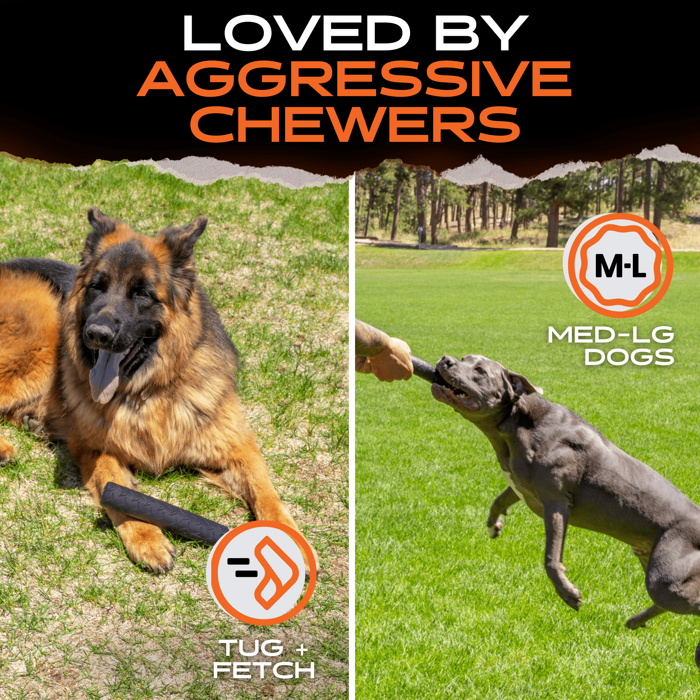 Monster K9 Dog Toy | Military-Grade Natural Rubber | Made in USA | Lifetime Guarantee