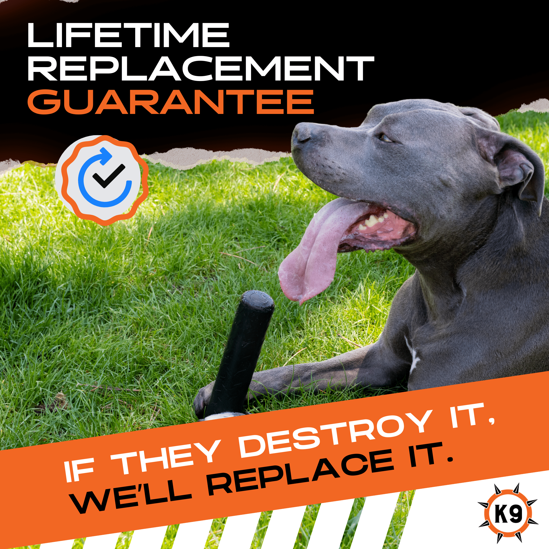 Monster K9 Dog Toy | Military-Grade Natural Rubber | Made in USA | Lifetime Guarantee