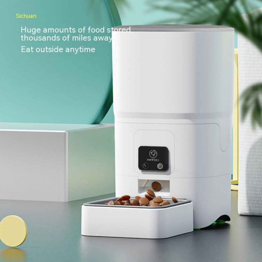 PAPIFEED 6L Smart Auto Pet Feeder | WiFi App Control | Voice Recording | Stainless Steel Bowl | Cats & Dogs