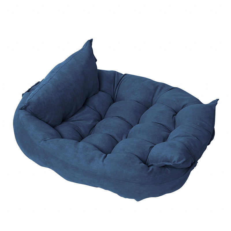 Luxury Velvet Folding Pet Cushion | Dogs & Cats | PP Cotton Fill | S–XL | 11 Colors
