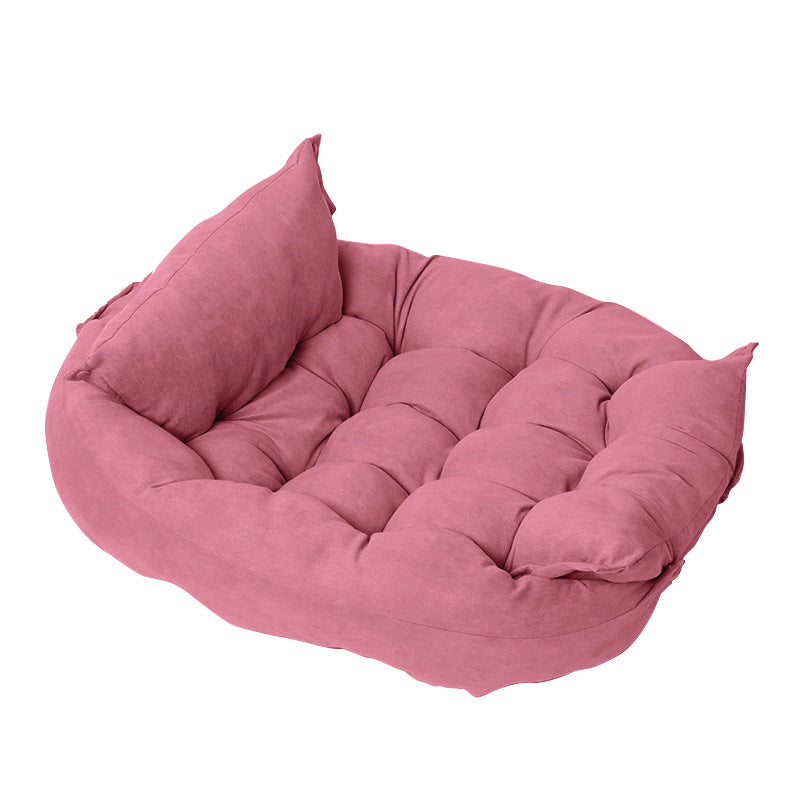 Luxury Velvet Folding Pet Cushion | Dogs & Cats | PP Cotton Fill | S–XL | 11 Colors
