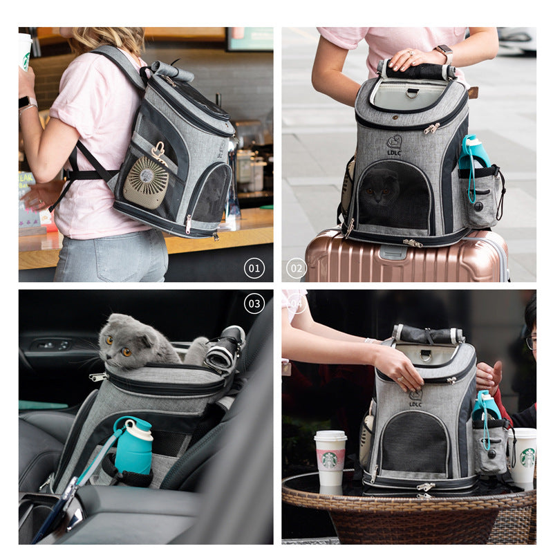 Breathable Pet Backpack Carrier | Small to Medium Dogs & Cats | Structured Frame | 4 Colors