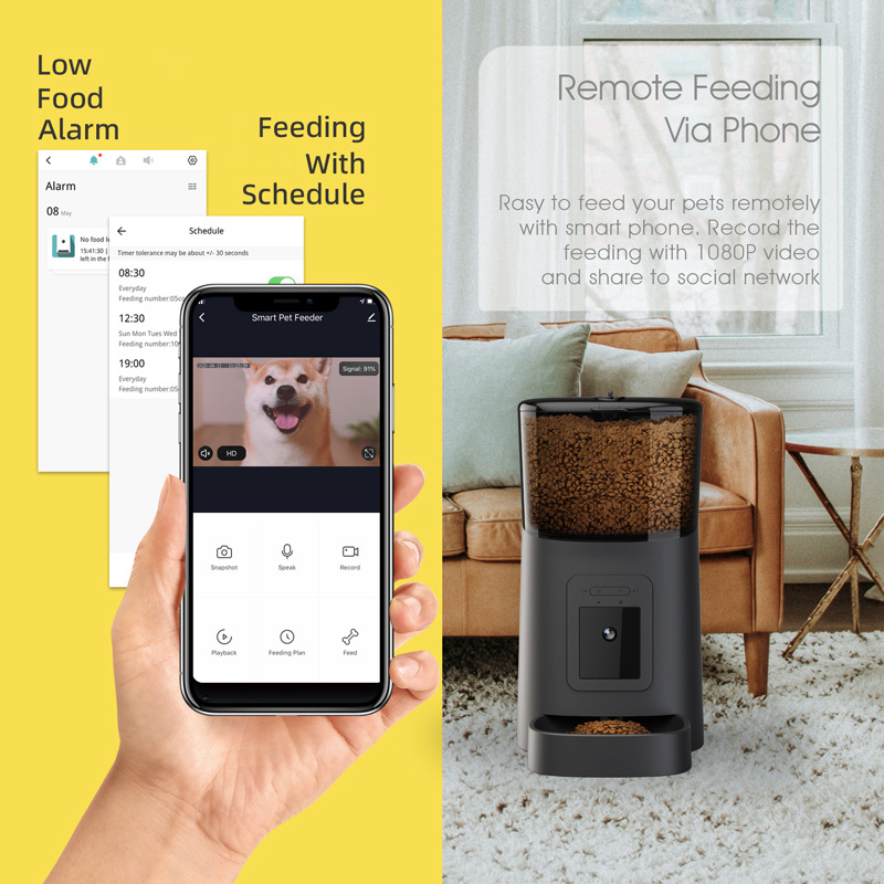 H20 Smart Pet Feeder Camera | 1080p HD + Night Vision | App-Controlled | 6L | iOS & Android