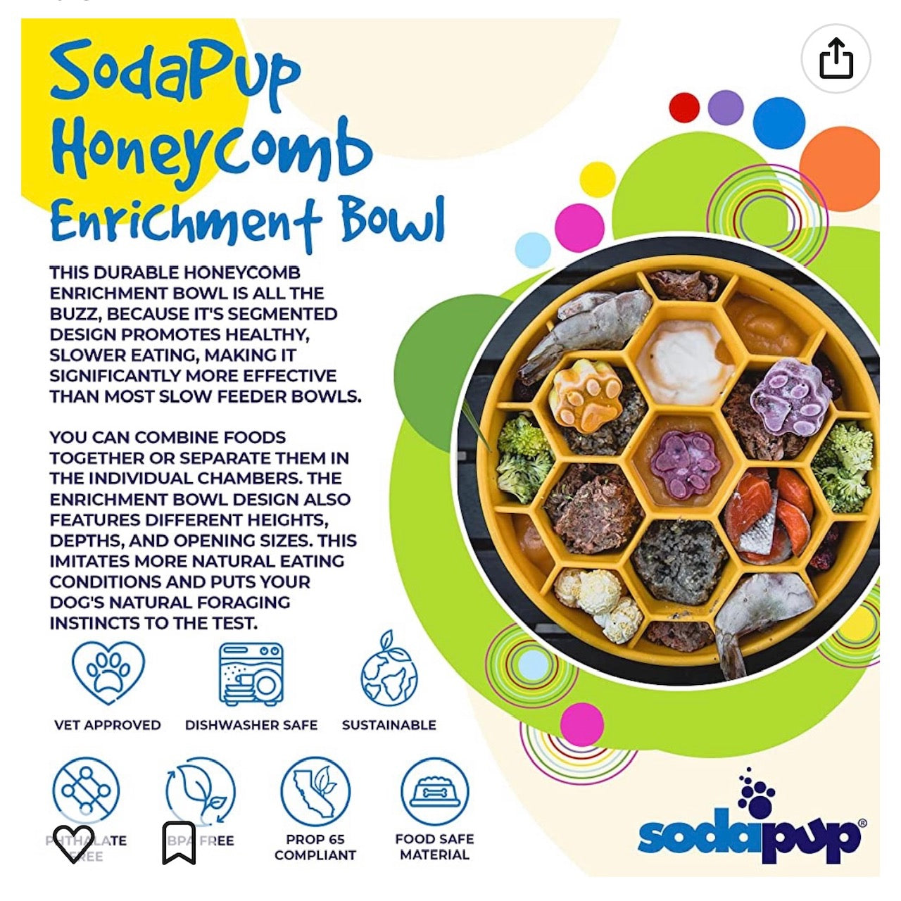 Turn mealtime into enrichment time. The Honeycomb eBowl slows eating by up to 10x, reduces anxiety, and engages foraging instincts. Vet-recommended, dishwasher safe, made in the USA.