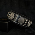 Bestia Maximus Silver Dog Collar | Handcrafted European Leather | Heavy-Duty | M–XXL