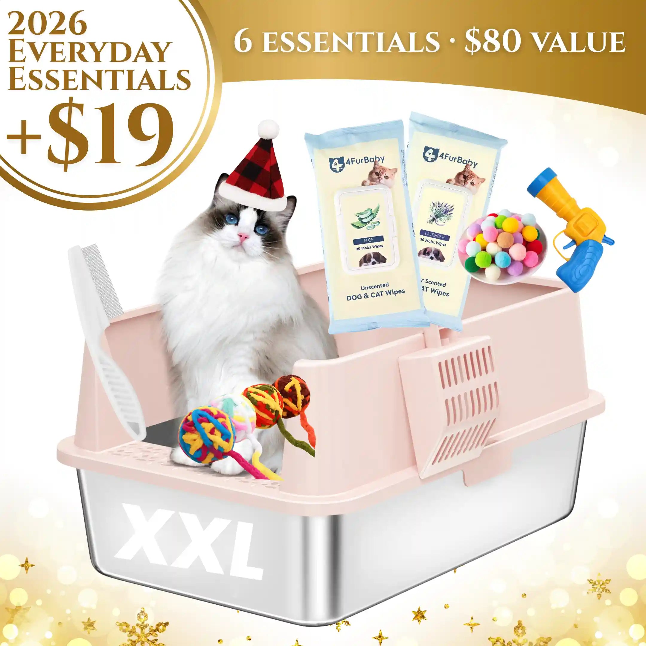 XXL Stainless Steel Cat Litter Box | High Sides, Low Entry | 304 Steel | Multi-Cat & Large Breeds