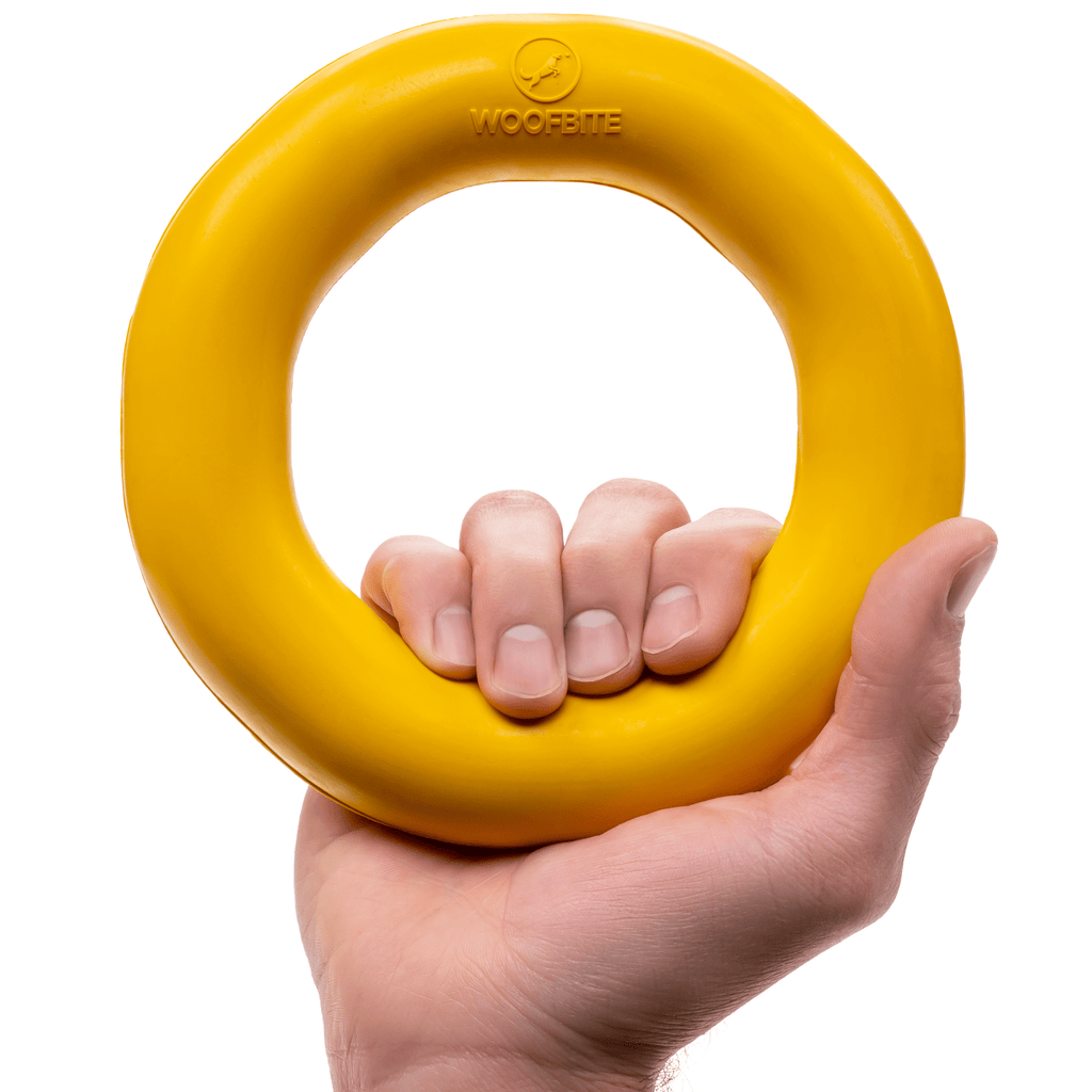 WOOFBITE Ring Dog Toy | Industrial-Strength Natural Rubber | Lifetime Guarantee | Large Dogs
