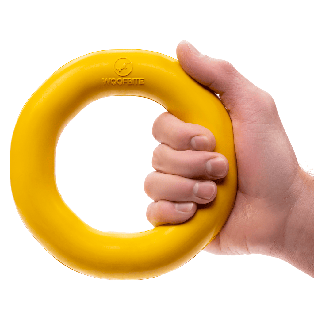 WOOFBITE Ring Dog Toy | Industrial-Strength Natural Rubber | Lifetime Guarantee | Large Dogs