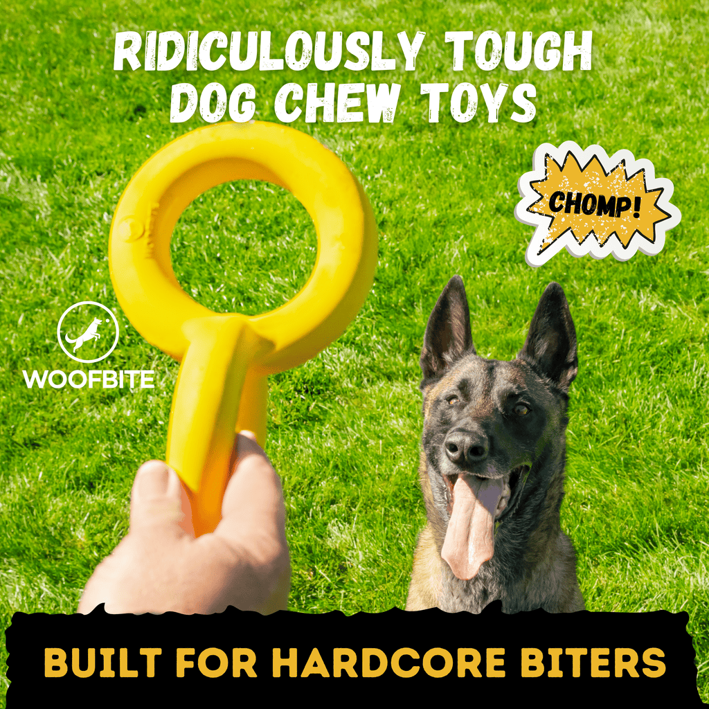 WOOFBITE Dog Toy | Industrial-Strength Natural Rubber | Lifetime Guarantee | Large Dogs
