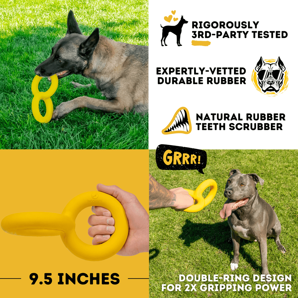 WOOFBITE Dog Toy | Industrial-Strength Natural Rubber | Lifetime Guarantee | Large Dogs